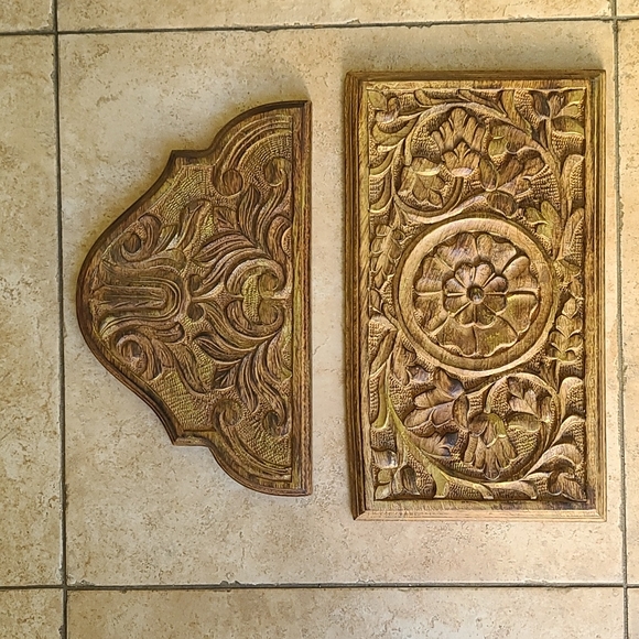 Other - Hand carved wood wall art.